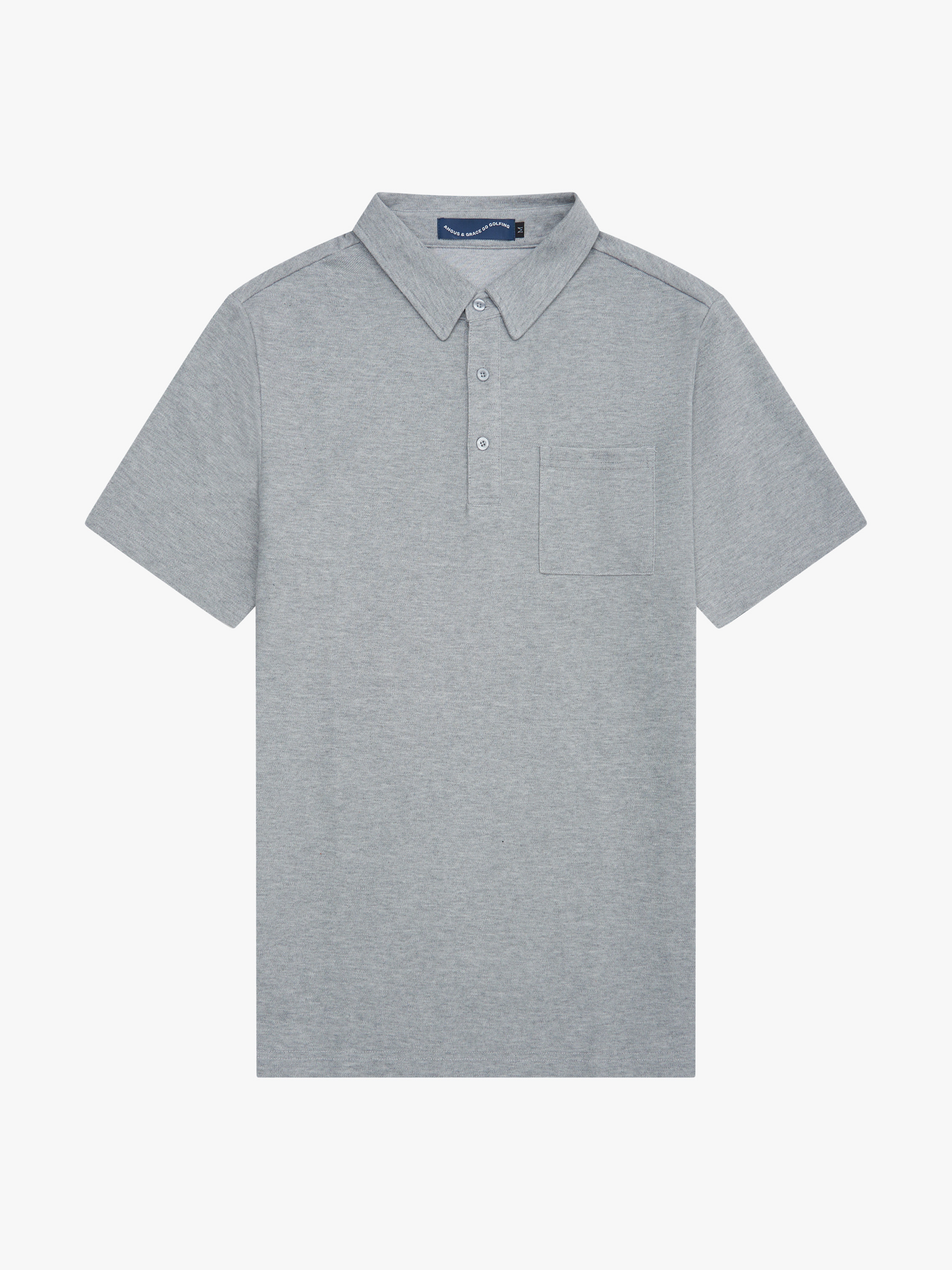 3 BUTTON POCKET POLO - MARLE GREY image 0