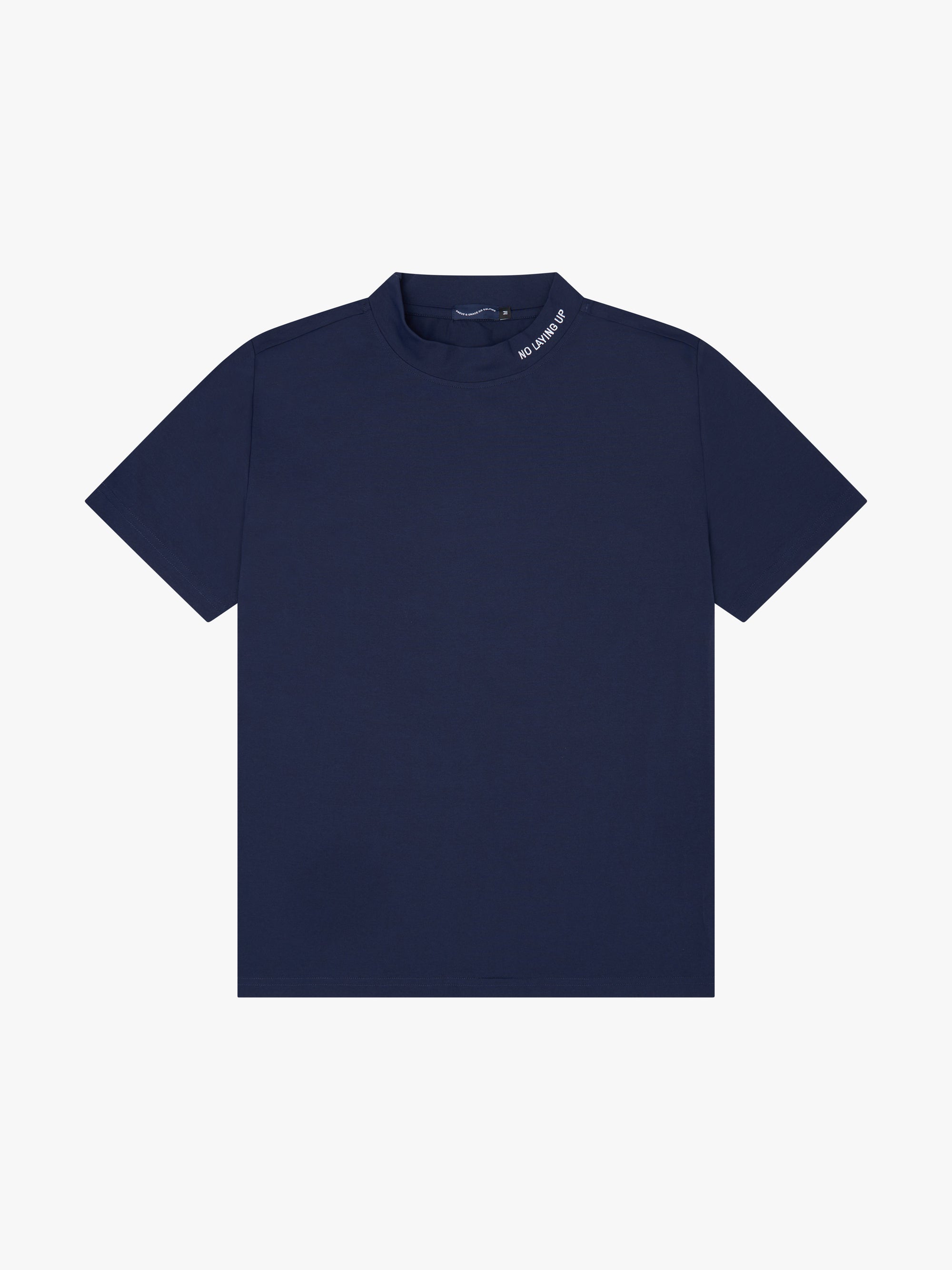 NO LAYING UP MEN'S MOCK NECK - NAVY image 0