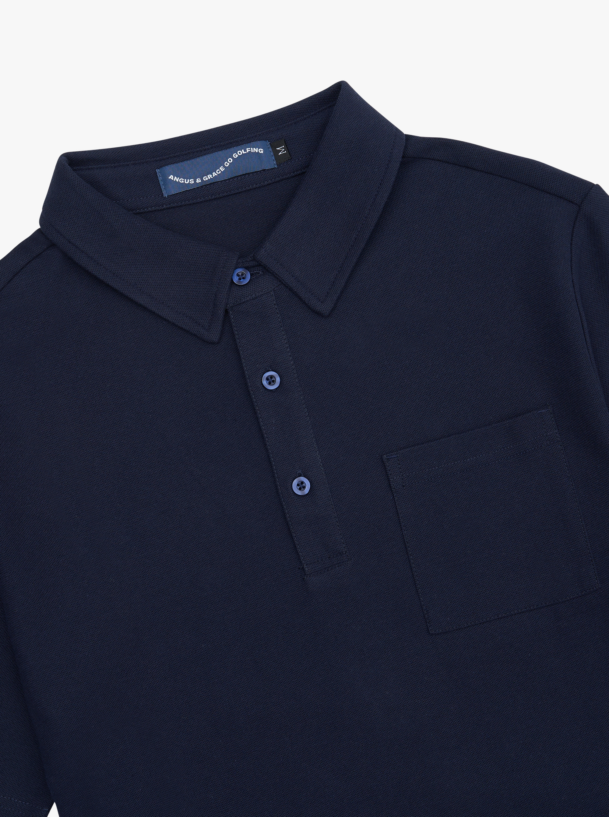 3 BUTTON POCKET POLO - NAVY image 1
