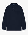 3 BUTTON LONG SLEEVE POCKET POLO - NAVY image 0