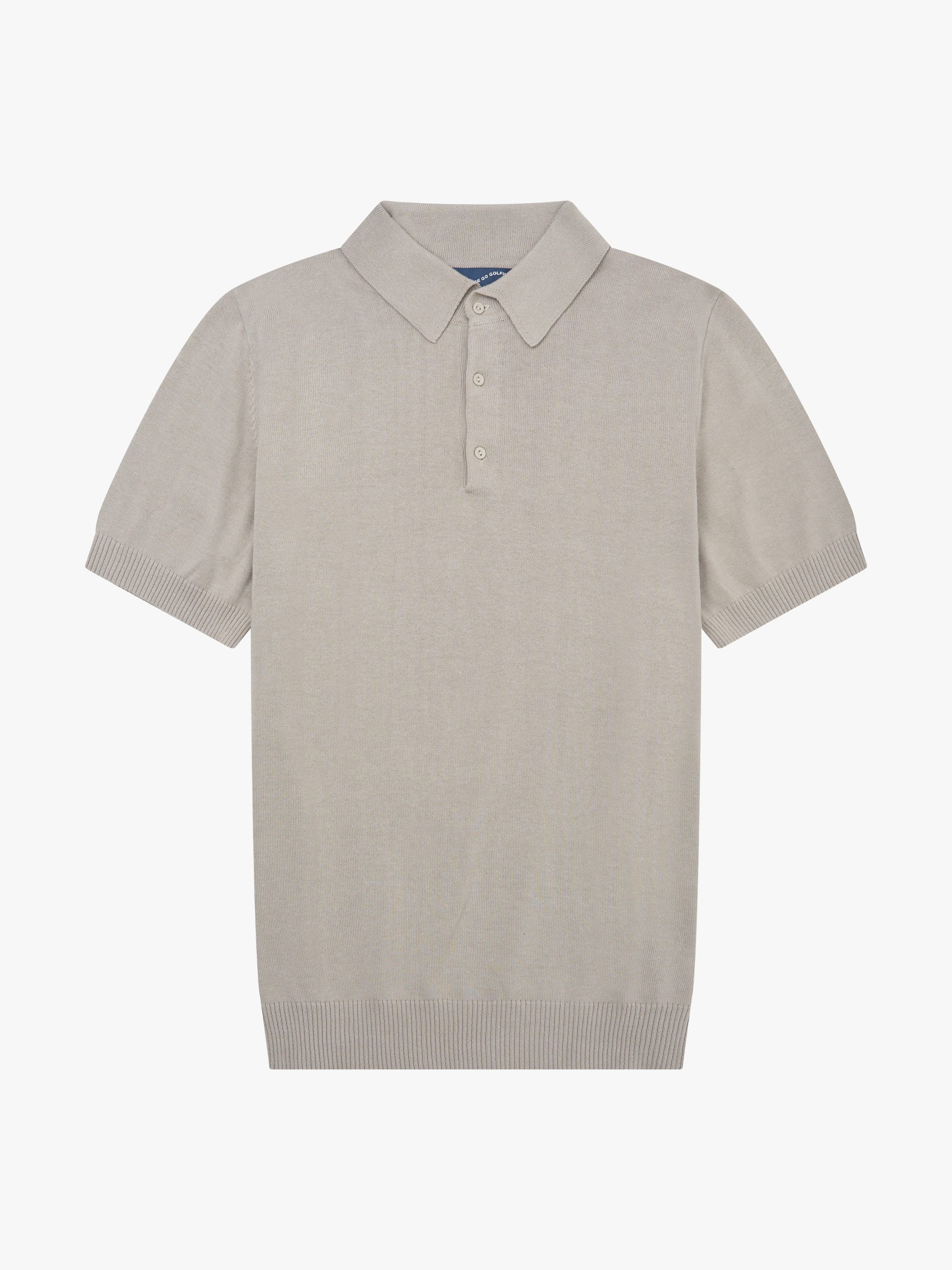 3 BUTTON KNIT POLO - STONE image 0