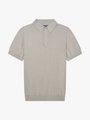 3 BUTTON KNIT POLO - STONE image 0