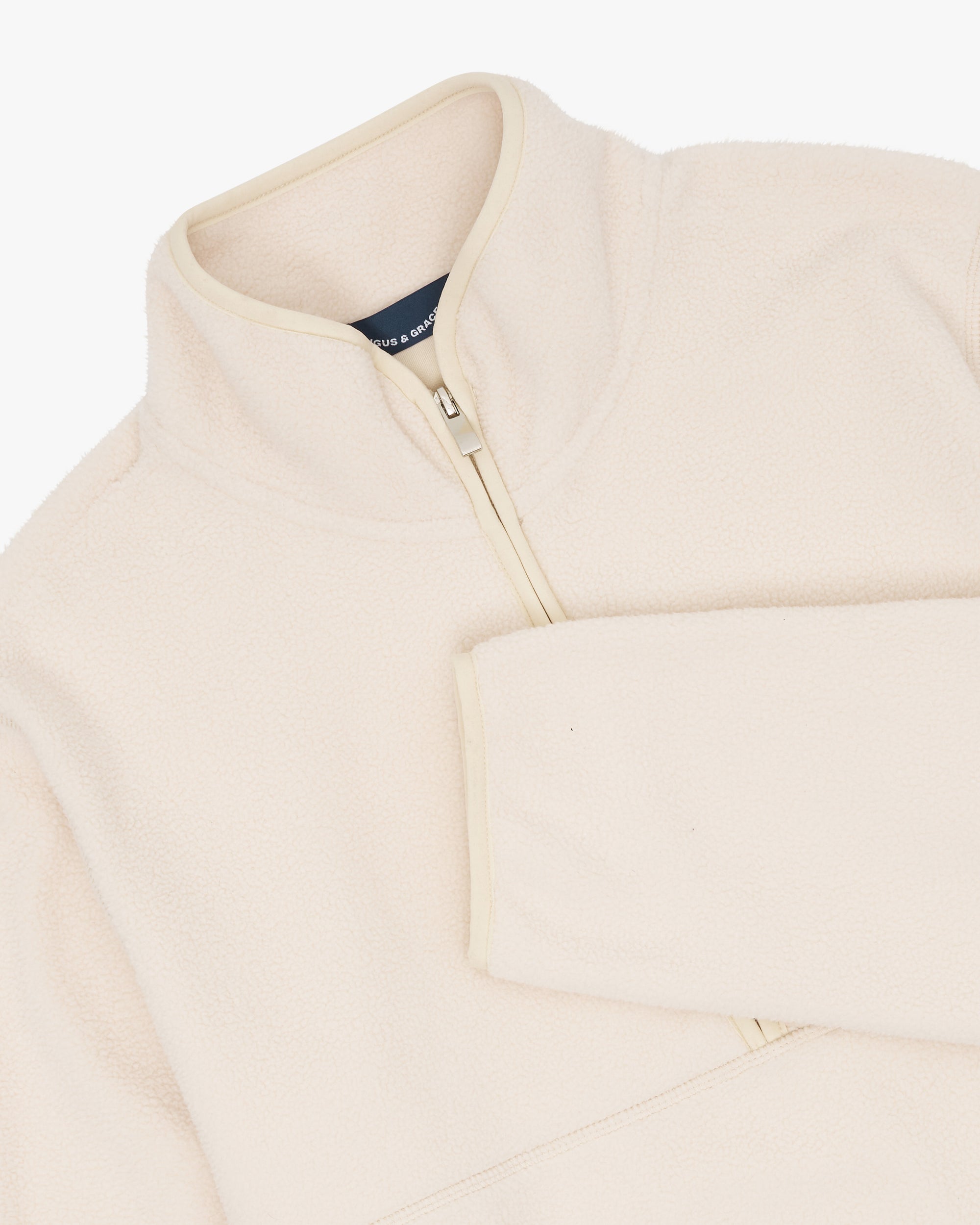 MENS FLEECE JUMPER - VANILLA image 1