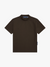SHORT SLEEVE MOCK NECK - CHOCOLATE image 0