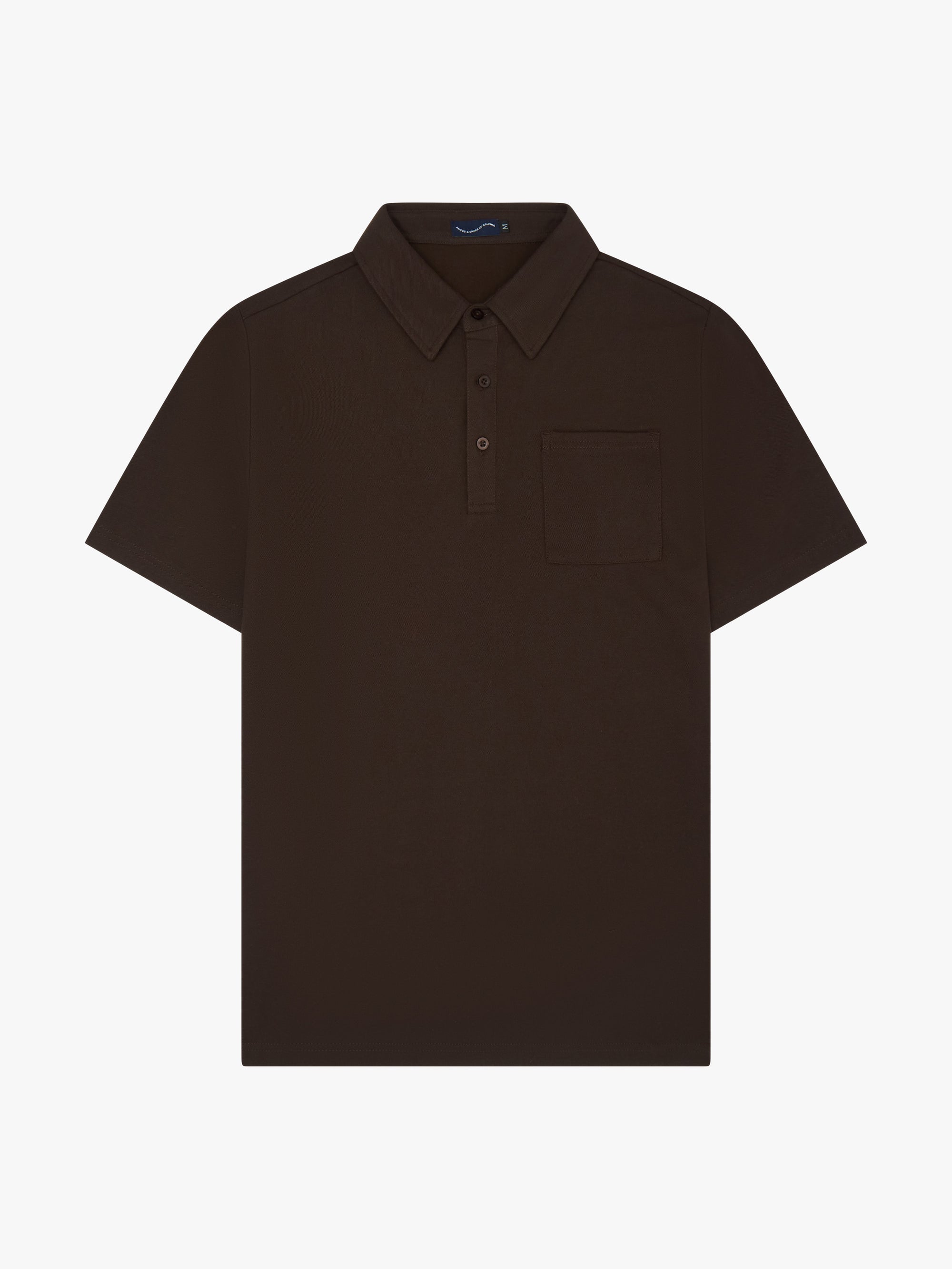 3 BUTTON POCKET POLO - CHOCOLATE image 0
