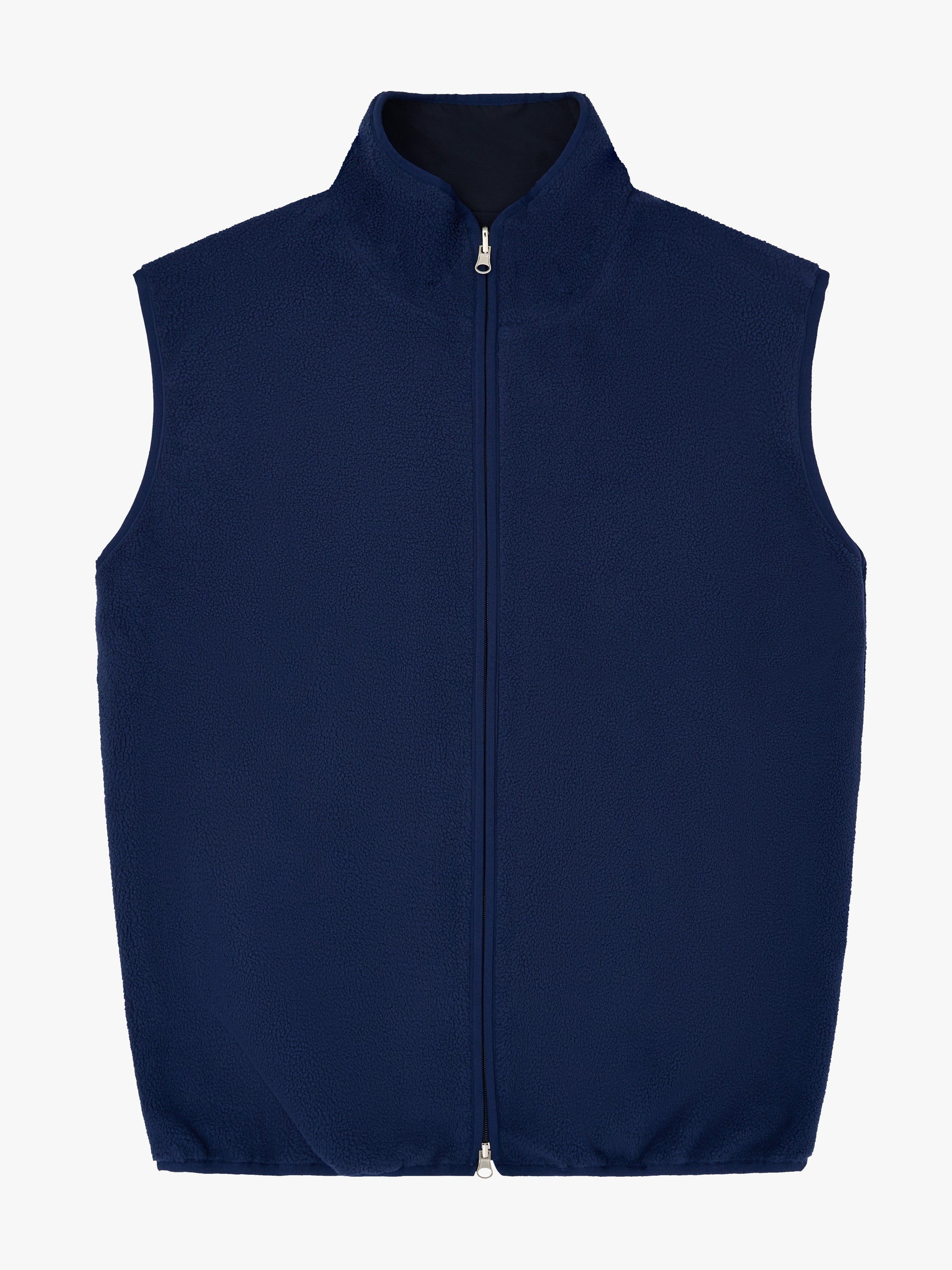 REVERSIBLE FLEECE VEST - NAVY image 0
