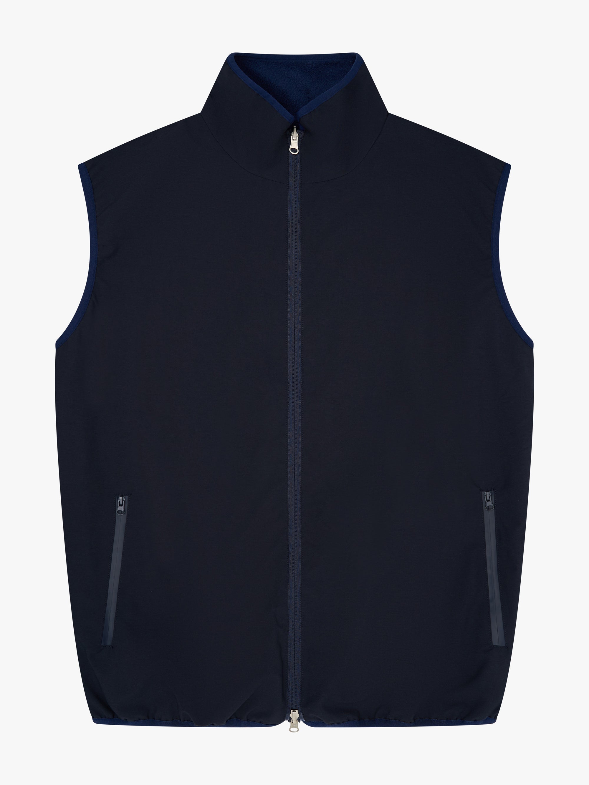 REVERSIBLE FLEECE VEST - NAVY image 1