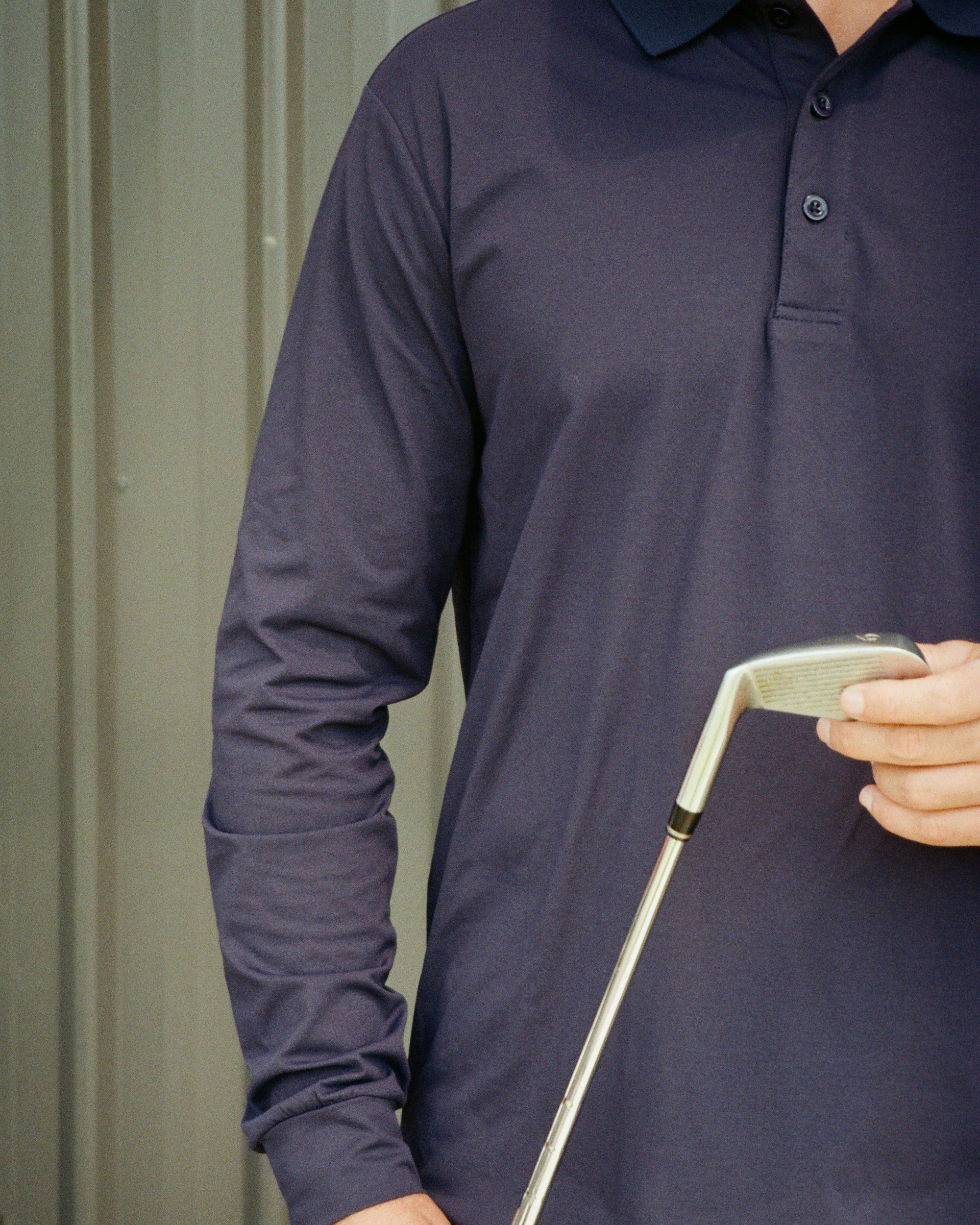 THE FLIERS CLUB UPF 50+ LONG SLEEVE POLO - NAVY image 1